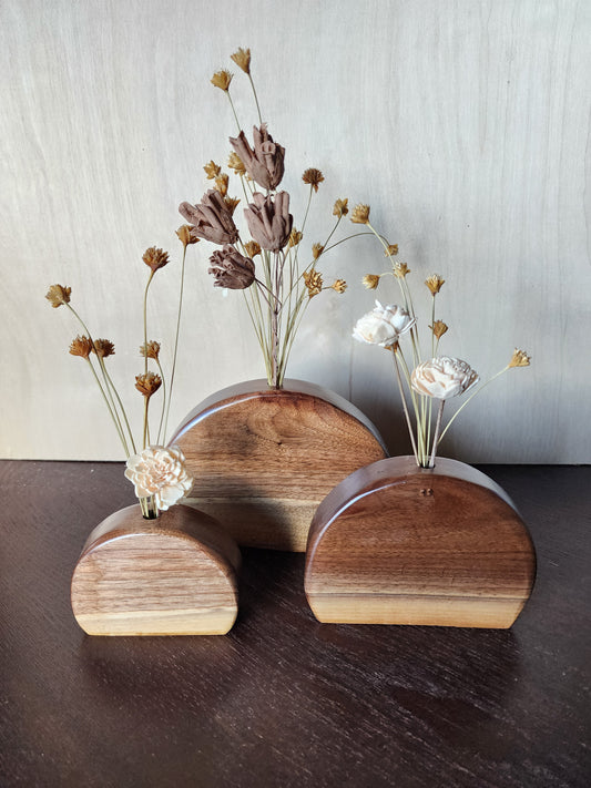 Walnut Vases